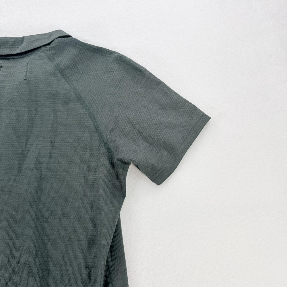 Reigning Champ Polo Shirt Mens Small Green Textured Knit Performance Canada - Picture 16 of 16